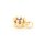 Kronenanhänger aus Messing mit 18k Goldbeschichtung mit lila Zirkonia 12 mm