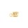 Kronenanhänger aus Messing mit 18k Goldbeschichtung mit lila Zirkonia 12 mm