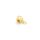 Kronenanhänger aus Messing mit 18k Goldbeschichtung mit lila Zirkonia 12 mm