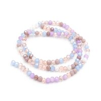 Glasschliffperlen im Pastell Mix 4x3 mm 1 Strang mit...