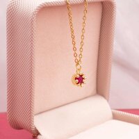 Kronenanhänger aus Messing mit 18k Goldbeschichtung...