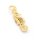 Zirkonia Anhänger als Seepferdchen aus Messing mit 18K Goldbeschichtung 16 mm