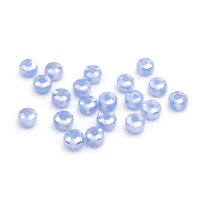 kornblumenblaue Glasschliffperlen als Rondelle 8 x5 mm 20...