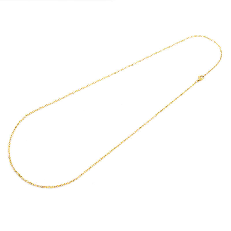 goldfarbene Halskette aus 304 Edelstahl mit Ionenplattierung 60 cm