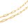 Paperclipkette 1 Meter aus 304 Edelstahl in goldfarben ionenplattiert 12 x 4,5 mm