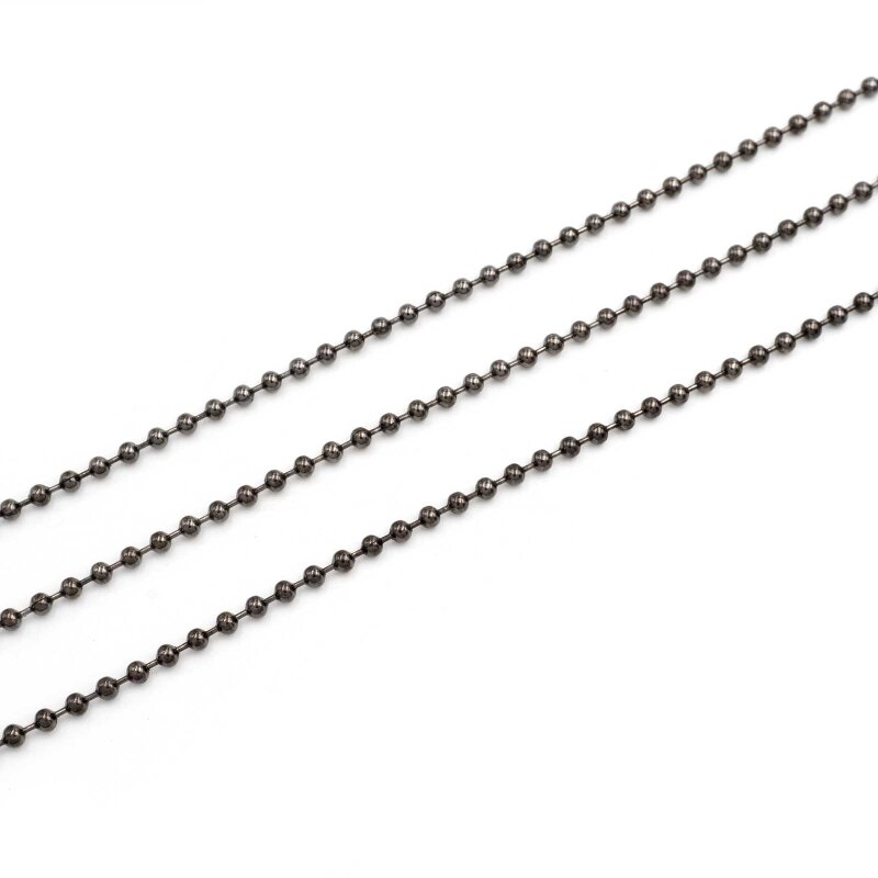 Kugelkette 3 mm in gunmetal 2 m