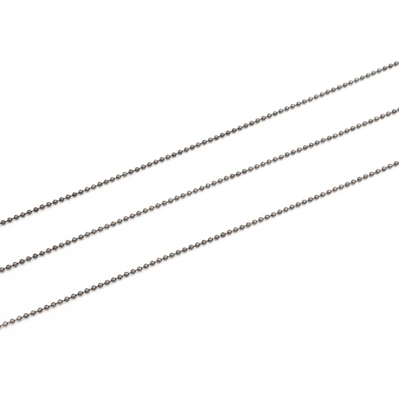 zarte Kugelkette 1,5 mm in gunmetal 2 Meter