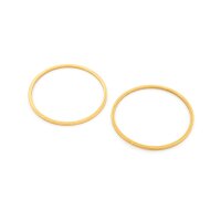 Verbinder als Ring aus 304 Edelstahl in goldfarben...