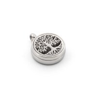 Aroma Medaillon Lebensbaum 12 mm aus 316 Edelstahl mit...