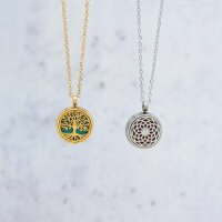 Aroma Medaillon Lebensbaum 12 mm aus 316 Edelstahl in...