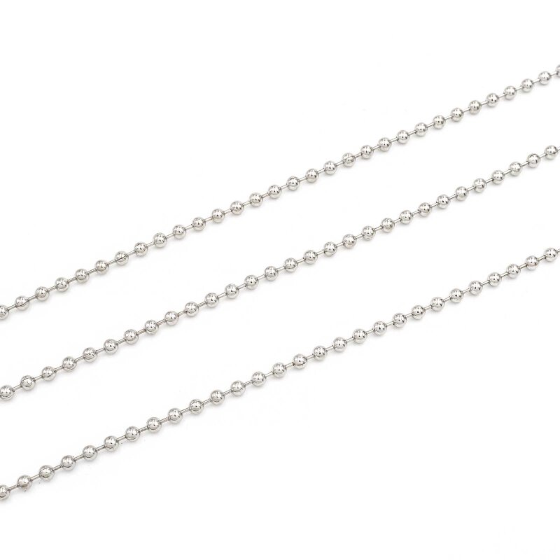 Kugelkette 3,2 mm in platinfarben 2 m