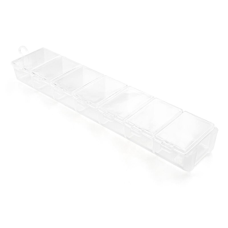 Sortierbox für Schmuckzubehör mit 7 Fächern 15x3 cm