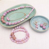 Lampworkperlen Mix Flieder in verschiedenen Formen und...