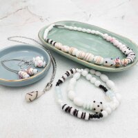 Lampworkperlen Mix Weiß in verschiedenen Formen und...