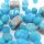 Lampworkperlen Mix Blau in verschiedenen Formen und Größen 100g
