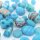 Lampworkperlen Mix Blau in verschiedenen Formen und Größen 100g