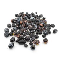 Lampworkperlen Mix Schwarz in verschiedenen Formen und...