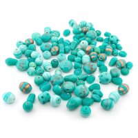 Lampworkperlen Mix Türkis in verschiedenen Formen...