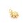Zirkonia Anhänger als Blume aus Messing mit 18K Goldbeschichtung 14 mm