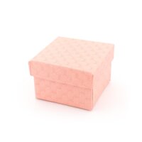 gemusterte Geschenkbox in Rosa 5x5x3,5 cm 2 Stück