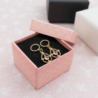 gemusterte Geschenkbox in Rosa 5x5x3,5 cm 2 Stück