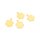 Edelstahl Anhänger als Blume mit 24K Goldbeschichtung 14 mm 4 Stück