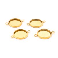 Fassungen als Verbinder aus 304 Edelstahl in Goldfarben...