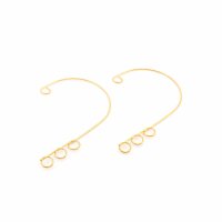 Ohrklemmen aus 316 Edelstahl mit IP-Goldbeschichtung 54 x...
