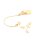 Windrad Anhänger aus 201 Edelstahl mit 18K Goldbeschichtung 10 x 6 mm 8 Stück