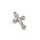 Anhänger als Kreuz aus 304 Edelstahl in Platinfarben 25 x 15 mm