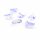 Glasperlen Mondsichel in Lavendel mit Goldfolie galvanisiert 9 x 14 mm 6 Stück