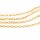 Ankerkette 4x3 mm aus 304 Edelstahl in Goldfarben mit IP-Beschichtung 1 Meter