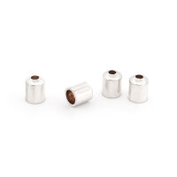 abgerundete Endkappen aus Messing 5x4 mm in silberfarben...