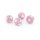 handgemachte Lampwork-Perlen 11 mm in Flieder mit weißen Punkten 4 Stück