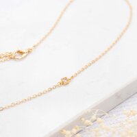 Verbinder mit rosa Strassstein 7 mm aus Messing mit 18K...
