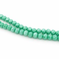 Glasschliffperlen in Türkis 6 x 5 mm 1 Strang mit 83...