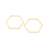 Verbinder als Hexagon 20 x 23 mm aus 304 Edelstahl in...