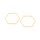 Verbinder als Hexagon 20 x 23 mm aus 304 Edelstahl in Goldfarben beschichtet 2 Stück