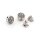 zweiteilige Guru Perle 10 mm mit T-Bohrung in antik Silberfarben 2 Set