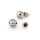 zweiteilige Guru Perle 10 mm mit T-Bohrung in antik Silberfarben 2 Set