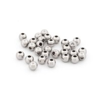 Zwischenperlen 4 mm aus 201 Edelstahl 30 Stück