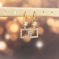 Ohrhaken aus Messing 17 mm mit 18K Goldbeschichtung und...