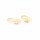 Ohrhaken aus Messing 17 mm mit 18K Goldbeschichtung und klarem Zirkonia 2 Stück