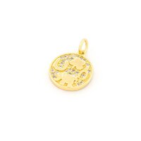 Motivanhänger 12 mm aus Messing, 18K Gold...