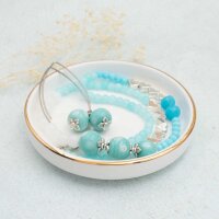 handgemachte Lampwork-Perlen ca. 10 mm in Blau mit...