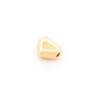 Herz-Perle aus 18k vergoldetem 304 Edelstahl 11 x 9 mm...