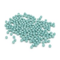kleine Glasperlen seidenmatt 4 mm in türkis 200...