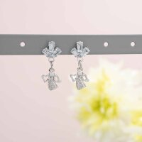 Ohrstecker mit Zirkonias und Pin aus Sterlingsilber 2...