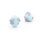 handgemachte Lampwork-Perlen 17 mm in Hellblau mit fliederfarbenen Blüten 2 Stück