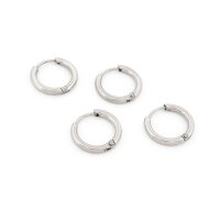 Creolen aus Edelstahl mit 316er Bügel 14 mm 4...